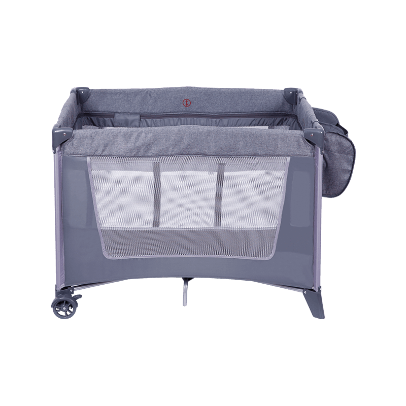 H63-2F8 Two Layers Baby Play Bed With Storage Basket And Wheels