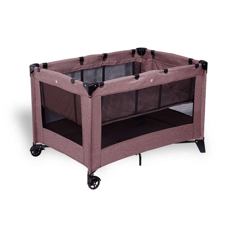 H27-1G5 Four Sides Black Mesh Baby Play Bed With Canopy