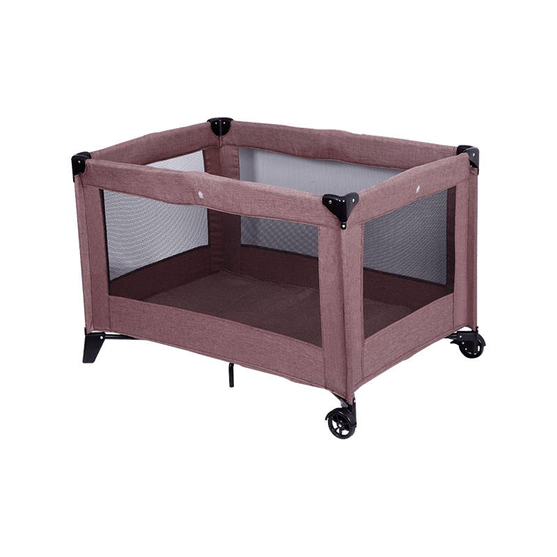 H27-1G5 Four Sides Black Mesh Baby Play Bed With Canopy