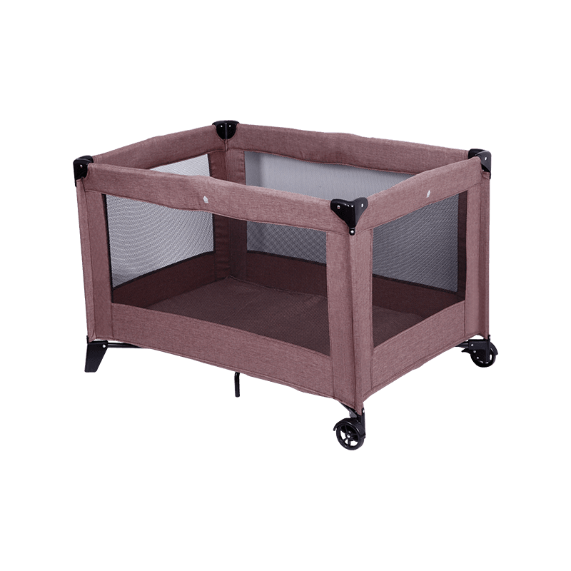 H27-1G5 Four Sides Black Mesh Baby Play Bed With Canopy