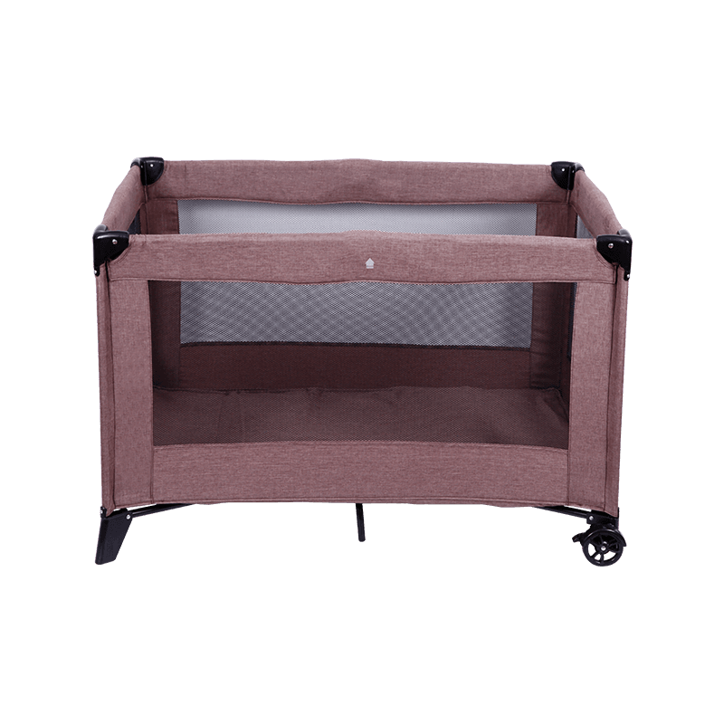 H27-1G5 Four Sides Black Mesh Baby Play Bed With Canopy