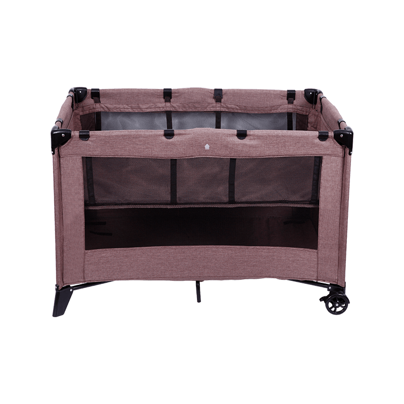 H27-1G5 Four Sides Black Mesh Baby Play Bed With Canopy